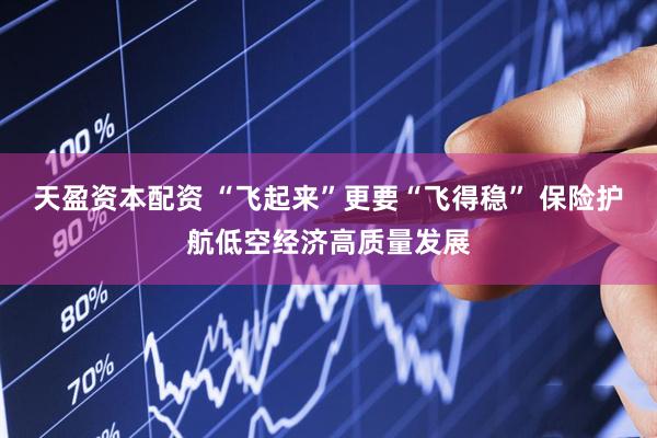 天盈资本配资 “飞起来”更要“飞得稳” 保险护航低空经济高质量发展