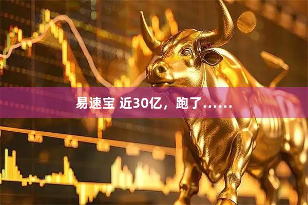 易速宝 近30亿，跑了……